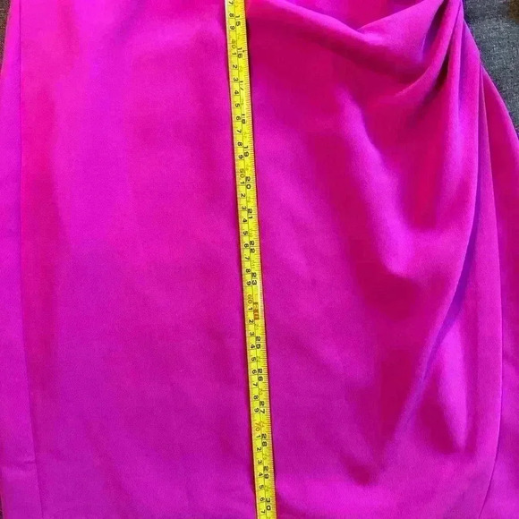 A.L.C Jane crepe Mini Dress in Hot Pink Long Sleeve wrap ALC 6 Christmas Holiday - Picture 12 of 16